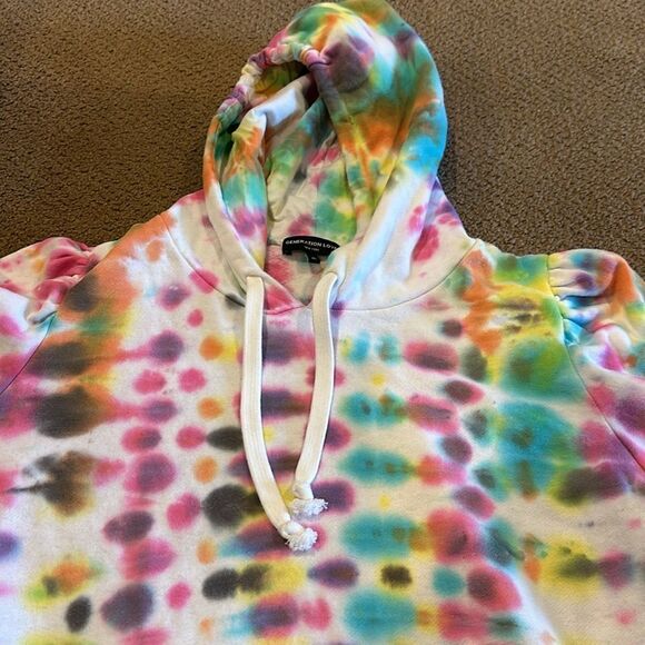 GENERATION LOVE Women’s Multicolor Puff Sleeve Sweatshirt & Joggers Set Size XL - Picture 6 of 7